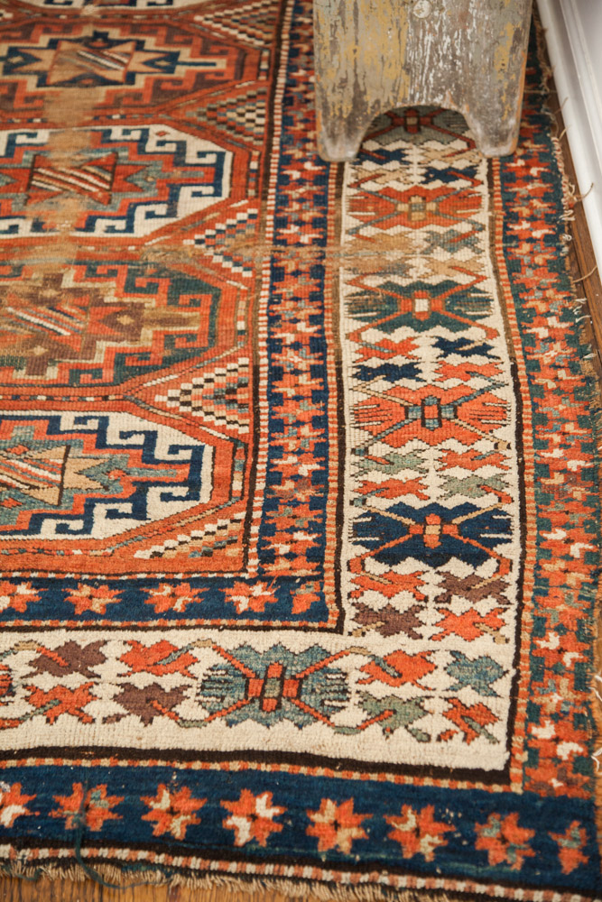 Antique Moghan Kazak Carpet