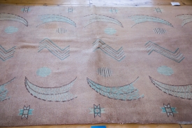 Distressed Pink Area Rug